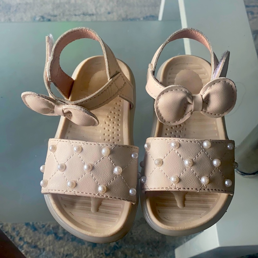 Cream sandals